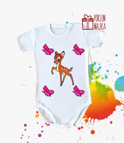 Poklon za rodjendan  deca/Bodi za bebe sa natpisom po zelji/srna.jpg
